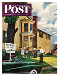 "Picking a Puppy" Saturday Evening Post Cover, September 30, 1950 reproduction procédé giclée par Stevan Dohanos