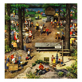 "Labor Day Picnic", September 11, 1954 Giclee Print by Stevan Dohanos