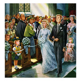 "Wedding Recessional", June 13, 1953 Giclee Print by Constantin Alajalov