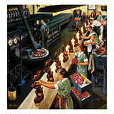 "Chocolate Easter Bunnies", March 25, 1950 Giclee Print by Stevan Dohanos