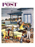 "Packing the Car" Saturday Evening Post Cover, September 8, 1956 reproduction procédé giclée par Stevan Dohanos