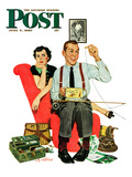 "Fishing Season" Saturday Evening Post Cover, June 3, 1950 Giclee Print by M. Coburn Whitmore