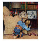 "Good Guys Wear White Hats", November 9, 1957 Giclee Print by John Falter