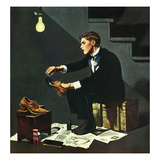 "Brown Shoes to Black", November 4, 1950 Giclee Print by George Hughes
