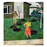 "Put the Tree There", April 9, 1955 Reproduction procédé giclée par George Hughes