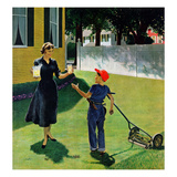 "Lemonade for the Lawnboy", May 14, 1955 Reproduction procédé giclée par George Hughes