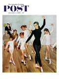 "Ballet Class" Saturday Evening Post Cover, November 3, 1956 Reproduction procédé giclée par George Hughes