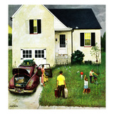 "Home from Vacation", August 23, 1952 Giclee Print by John Falter