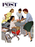 "Engagement Ring" Saturday Evening Post Cover, February 22, 1958 Reproduction procédé giclée par Kurt Ard