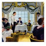 "Taking Mom to Lunch", January 7, 1956 Giclee Print by George Hughes