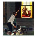 "Finding the Fork", October 3, 1959 Giclee Print by George Hughes