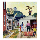 "Learning to Fly", June 20, 1953 Giclee Print by John Falter