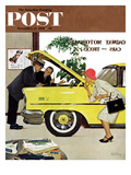"Checking it Out" Saturday Evening Post Cover, November 15, 1958 Reproduction procédé giclée par Kurt Ard