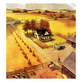 "Thanksgiving on the Farm", November 26, 1955 Giclee Print by John Clymer