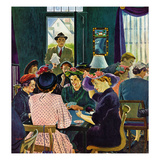 "Bridge Party", November 28, 1953 Giclee Print by George Hughes