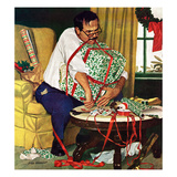 "All Wrapped Up in Christmas", December 19, 1959 Giclee Print by Richard Sargent