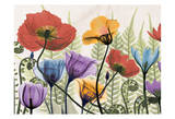 Flowers And Ferns Print by Albert Koetsier