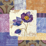Tiled Poppies I - Purple Poster par Silvia Vassileva