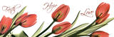 Tulips Across in Red, Faith Posters by Albert Koetsier