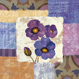 Tiled Poppies II - Purple Affiches par Silvia Vassileva