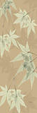 Leaves in Green on Tan Prints by Albert Koetsier
