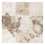 Chicken Squares Prints by Carol Kemery