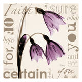 Faith, Violet Tulips Kunstdruck von Albert Koetsier