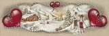 Skieurs et Chalet Art by Stephanie Holdert