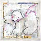 Ours Bleu et Rose Prints by Joelle Wolff