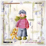 Enfant Écharpe Verte Art by Joelle Wolff