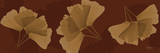 Leaves Brown on Red IV Posters by Albert Koetsier