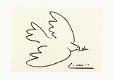 La colombe de la paix Sérigraphie par Pablo Picasso