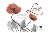 Love Poppies in Red Poster by Albert Koetsier