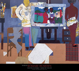 Romare Bearden - Profile/Part II, The Thirties: Artist with Painting and Model, c.1981 Plakát Romare Bearden - Profile/Part II, The Thirties: Artist with Painting and Model, c.1981 Plakát