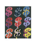 $9, c.1982 (on black) Affiches par Andy Warhol