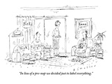 "In lieu of a pre-nup we decided just to label everything." - New Yorker Cartoon Premium Giclee Print by Barbara Smaller