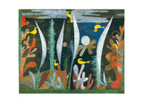 Paysage aux oiseaux jaunes Affiches par Paul Klee