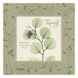 Tranquility on Green Damask Poster by Albert Koetsier