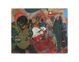 Guitar Magic, c.1986 Poster av Romare Bearden