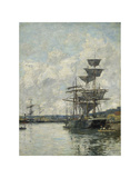Ships at Le Havre Posters av Eugene Boudin Ships at Le Havre Posters av Eugene Boudin