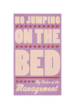 No Jumping on the Bed (pink) Giclee Print by John Golden
