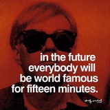 Vijftien minuten Poster van Andy Warhol