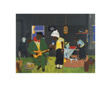 Evening of the Gray Cat, c.1982 Print by Romare Bearden