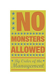 No Monsters Allowed Giclee Print by John Golden