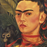Self Portrait with a Monkey, c.1940 (detail) Poster von Frida Kahlo