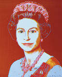 Reigning Queens: Queen Elizabeth II of the United Kingdom, c.1985 (blue face) Print by Andy Warhol