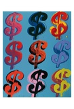 $9, c.1982 (on blue) Posters af Andy Warhol $9, c.1982 (on blue) Posters af Andy Warhol