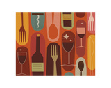 Wine & Dine Print by Jenn Ski