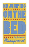 No Jumping on the Bed (yellow) Gicléedruk van John Golden