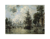 Harbor Scene in Holland Posters par Johan-Barthold Jongkind